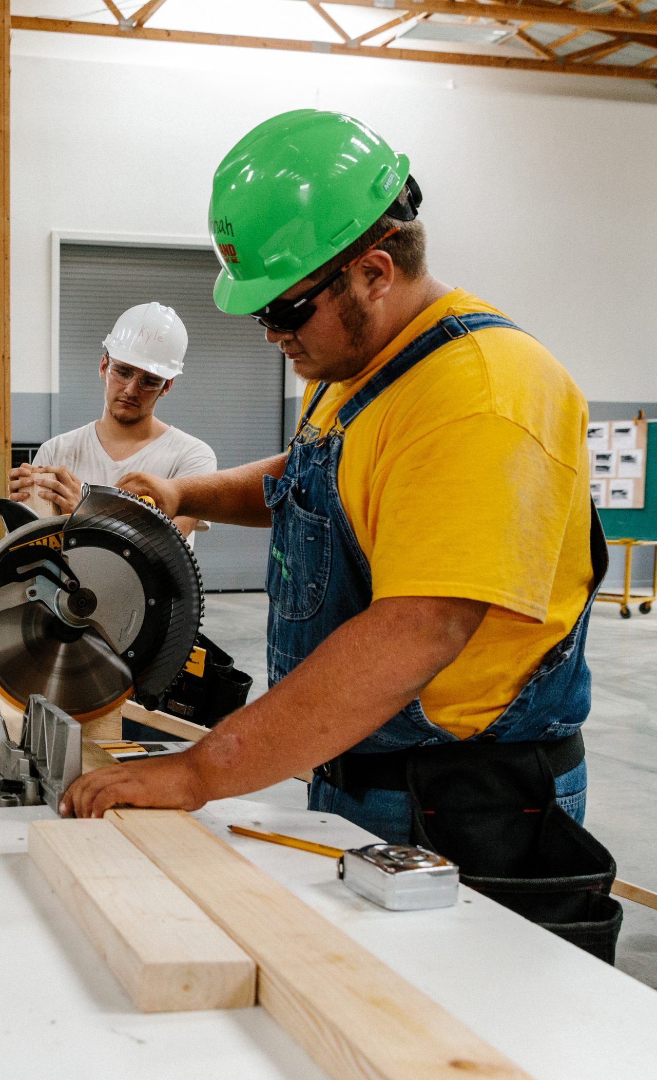 La Harpe, KS - July 31, 2017 - Christian Jackson (17) and Kiefer Endicott work at the Regional Technology Center, established by Ray Maloney and winner of the 2016 Thrive Allen County award for community excellence.